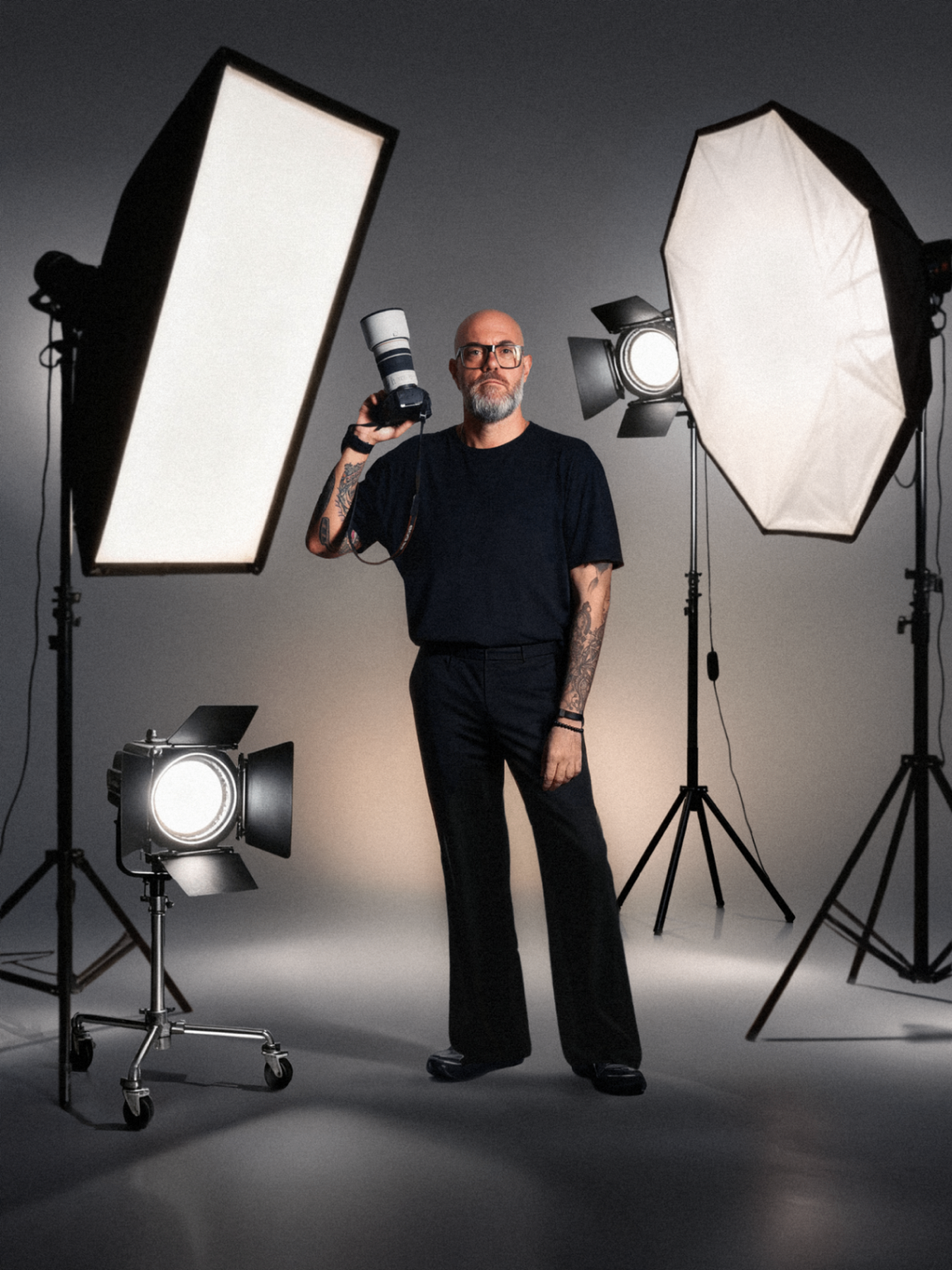 Massimiliano Rocchi in his Rome studio